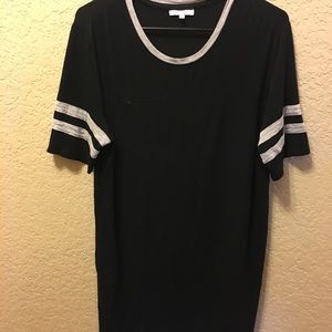 Black baseball sleeve T-shirt dress
